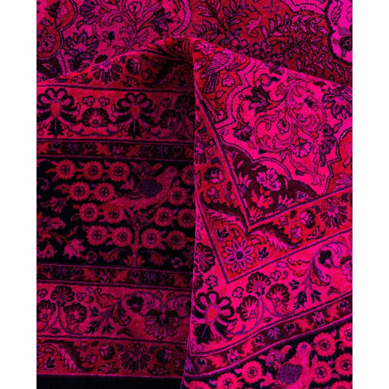 Overdyed One-of-a-Kind Hand-Knotted Area Rug - Pink - 10' 1" x 15' 7"
