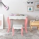 preview thumbnail 7 of 16, Gymax Kids Vanity Princess Makeup Dressing Table Stool Set W/ Mirror - See Details