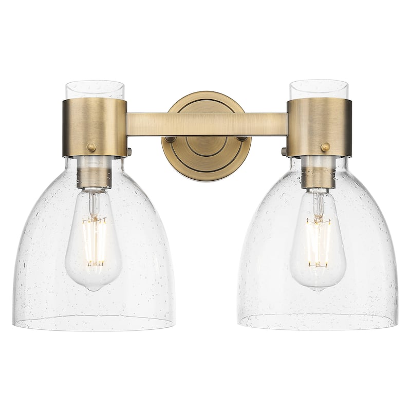 Innovations Lighting 464-2W-G464D-7SDY Lawton Bell 2 Light 16" Wide - Brushed Brass