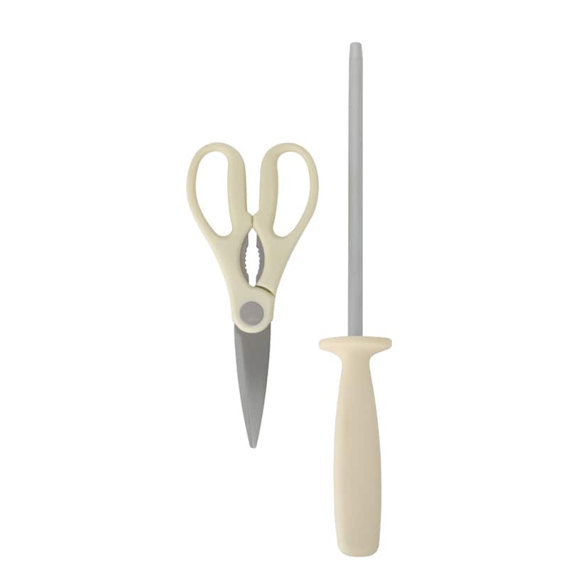 Sur La Table Kitchen Essentials 14 Piece Cutlery Set, German Steel Forged Knives, Beech Wood Block