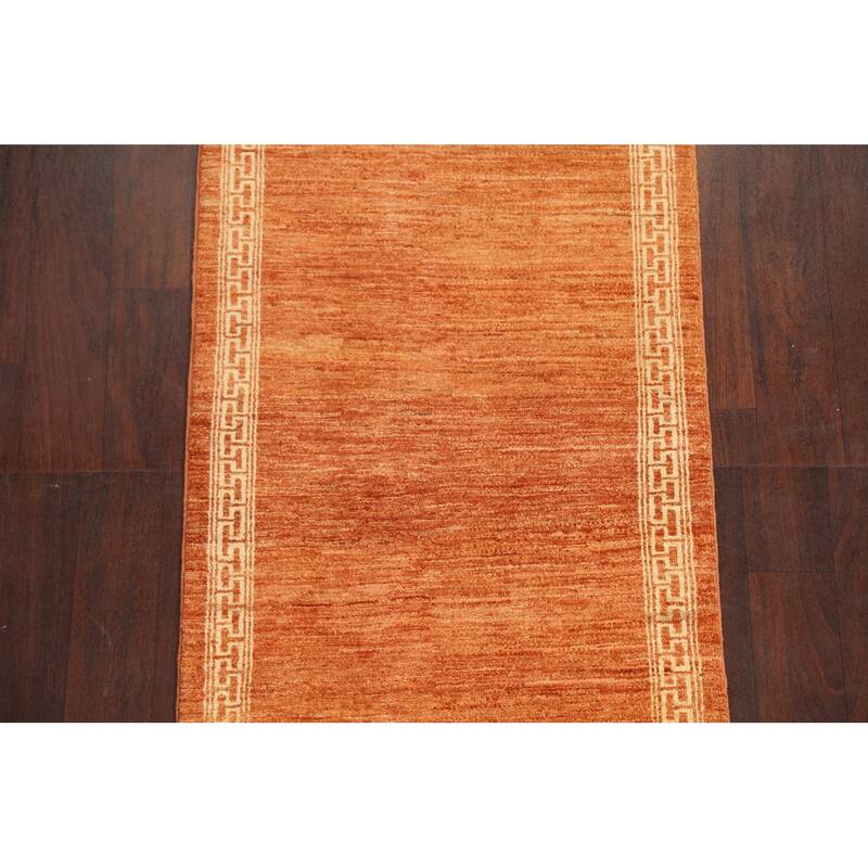 Gabbeh Kashkoli Staircase Runner Rug Hand-knotted Oriental Wool Carpet - 2'8" x 8'10"