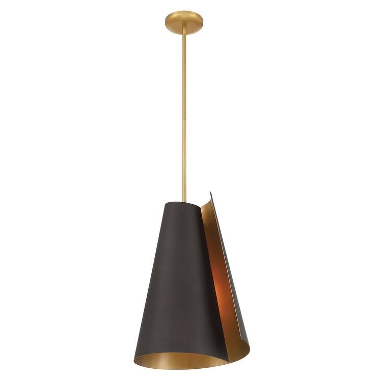 Minka Lavery 136 Hillcrest 14" Wide Pendant with a Steel Shade