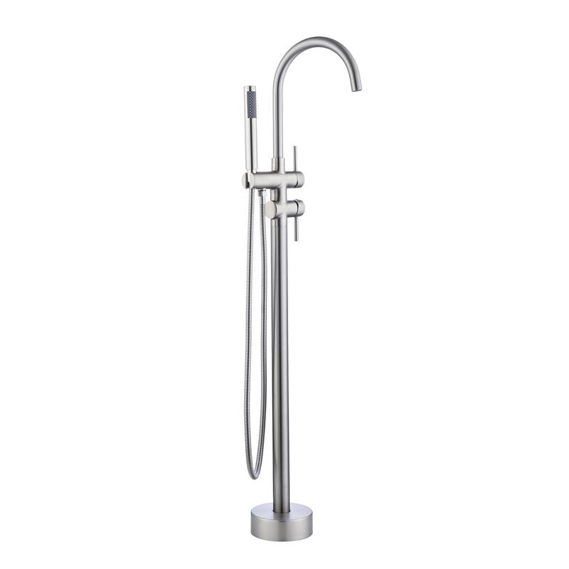 8005BN Single Handle Floor Mounted Tub Faucet - Brushed Nickel