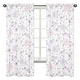 preview thumbnail 1 of 3, Sweet Jojo Designs Lavender Purple Pink Grey and White Watercolor Floral Collection 84-inch Window Treatment Curtain Panel Pair