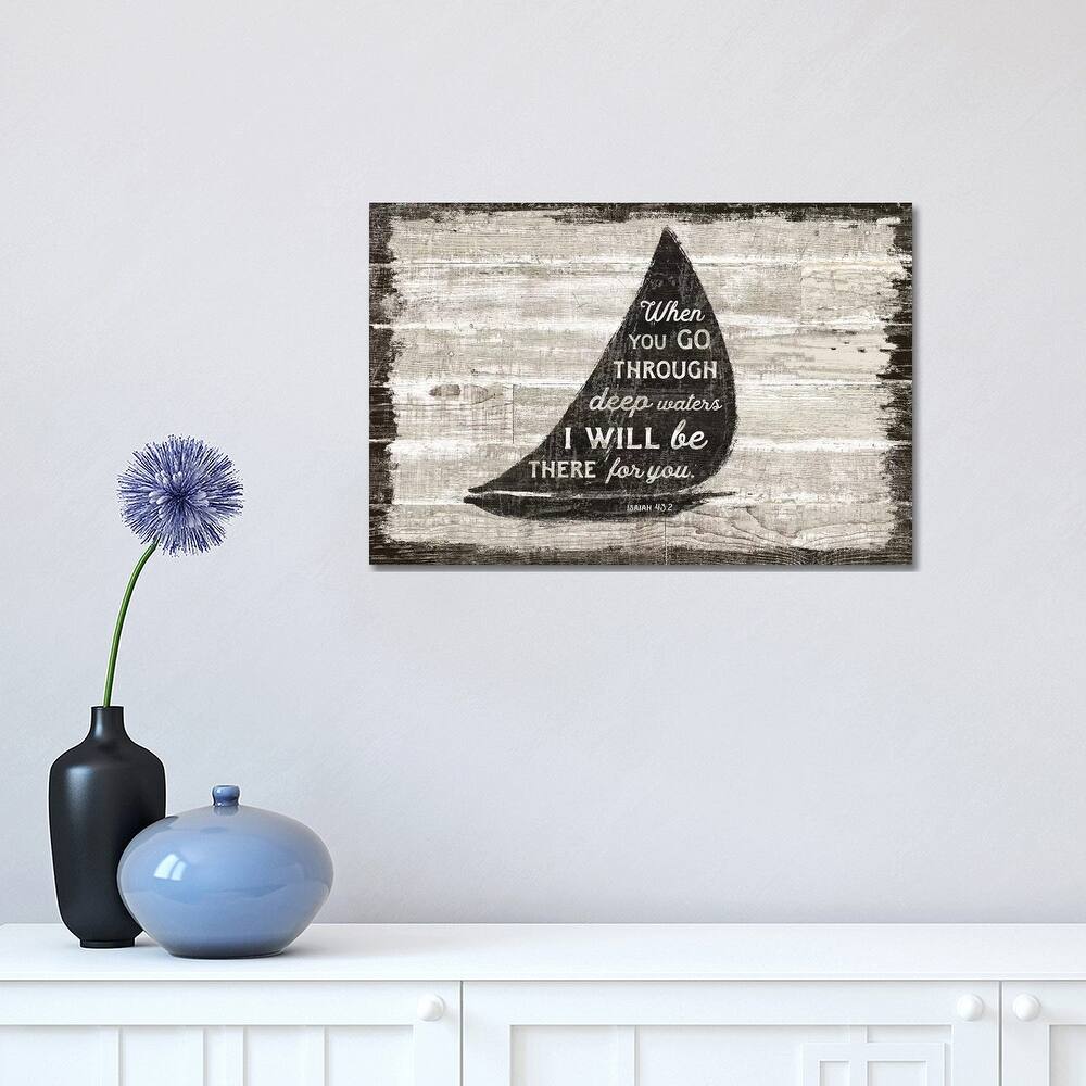 iCanvas "Driftwood Coast Scripture I" by Sue Schlabach Canvas Print