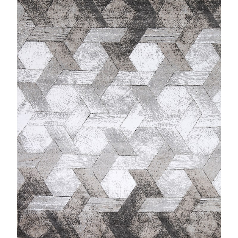 Trellis Transitional Oriental Turkish Area Rug Contemporary Carpet - 9'10" x 9'10"