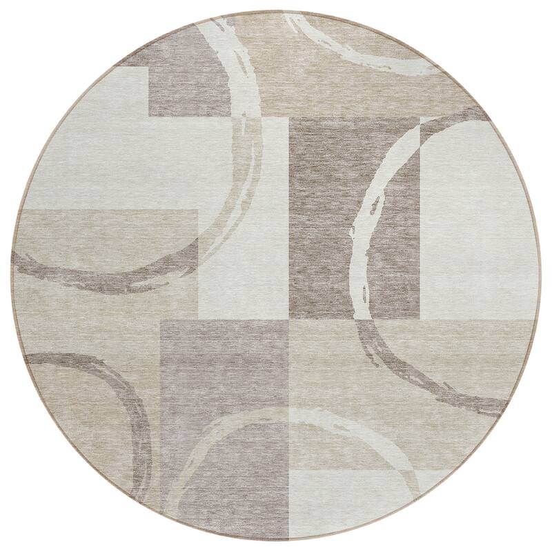 Machine Washable Indoor/ Outdoor Contemporary Chantille Rug