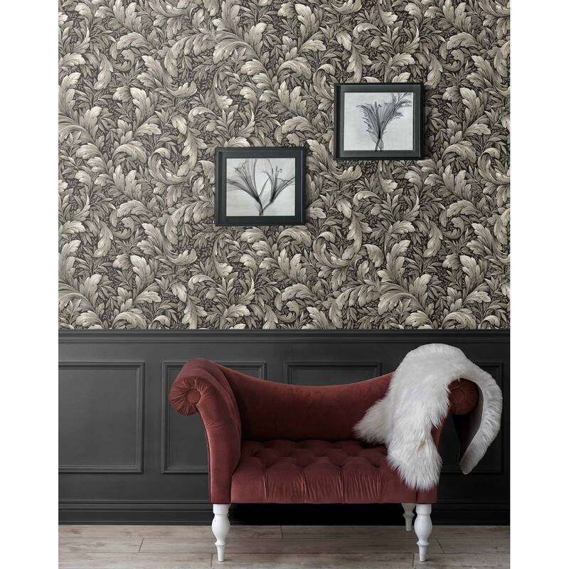 NextWall Acanthus Trail Peel and Stick Wallpaper