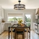preview thumbnail 45 of 79, 20"/28" Modern 3/5/7-Blade Caged Crystal Ceiling Fan with Light Kit and Remote