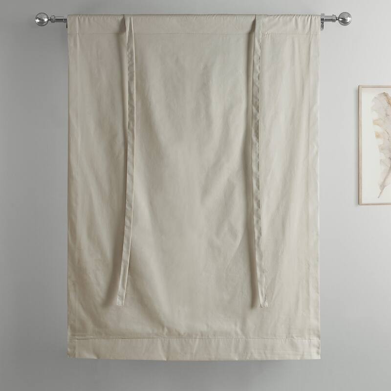 Exclusive Fabrics Solid Cotton Tie-Up Window Shade (1 Panel)