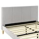 preview thumbnail 19 of 29, Upholstered Platform Bed Frame, Soft Headboard, Wood Support, Grey or White