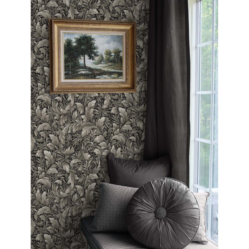 NextWall Acanthus Trail Peel and Stick Wallpaper