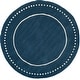 preview thumbnail 77 of 130, SAFAVIEH Handmade Bella Alverta Dotted Border Wool Rug 3' Round - Navy Blue/Ivory - Round