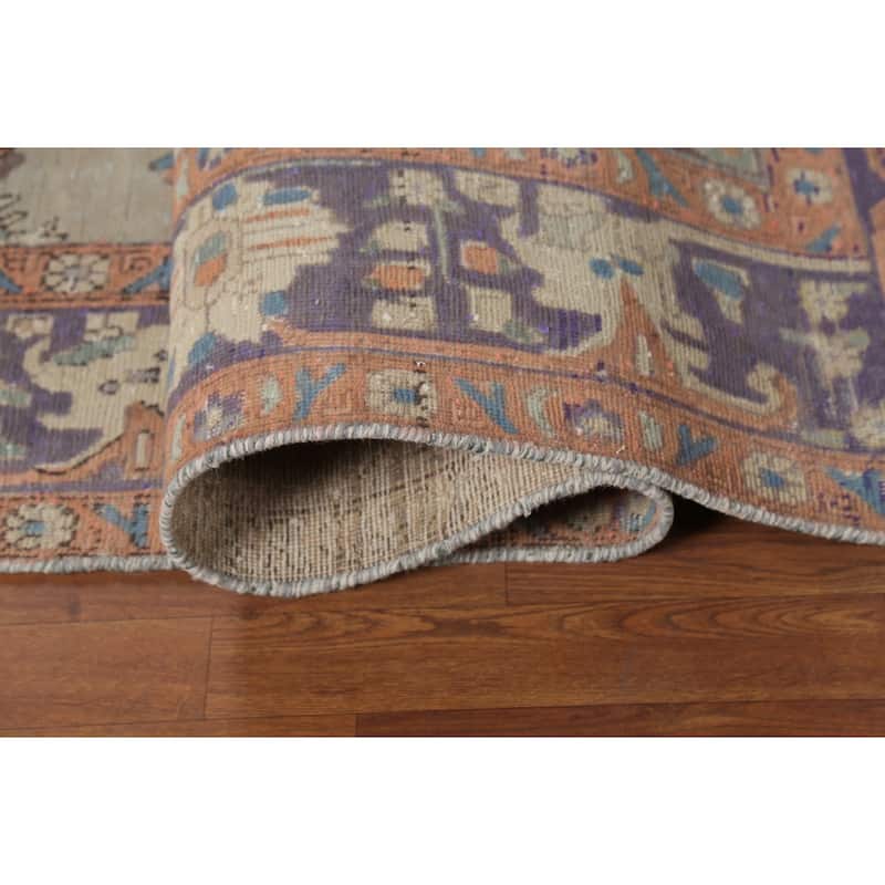 Tabriz Persian Vintage Area Rug Handmade Wool Carpet - 7'8"x 11'2"