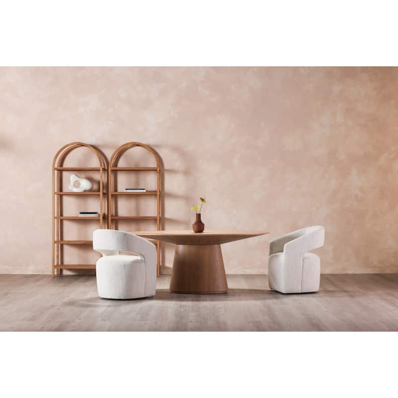 Aurelle Home Modern Pedestal Kitchen Dining Table