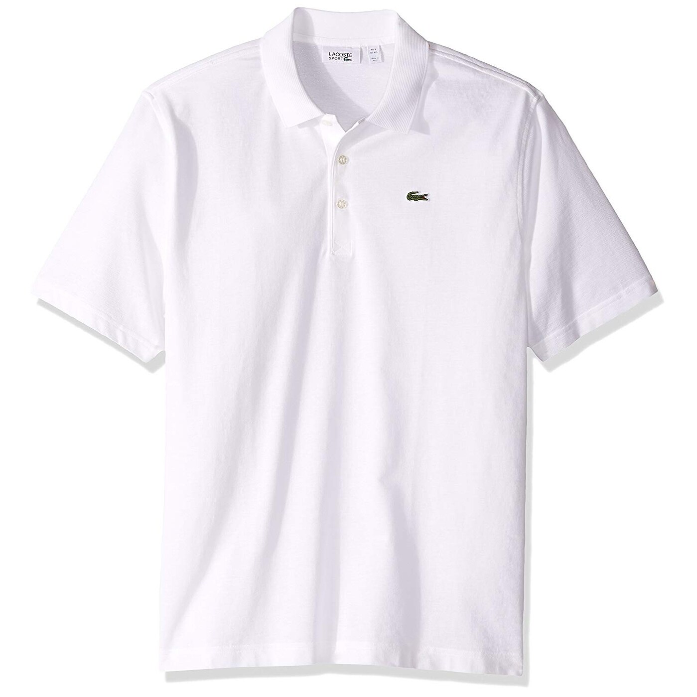 Shop Lacoste Mens Polo Shirt White Size Large L Textured Logo Embroidered Overstock 28879957