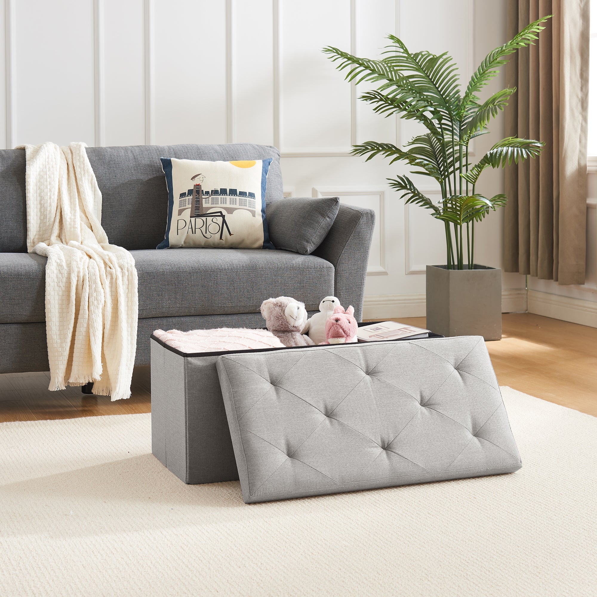 Upholstered Storage Ottomans Bed Bath Beyond
