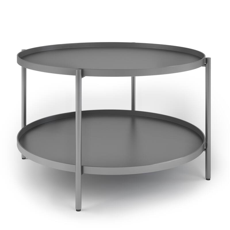 WYNDENHALL Lipton Industrial 32 inch Wide Metal Coffee Table - 31.5 "w x 31.5" d x 18.5" h