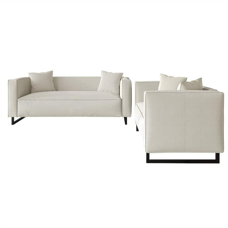 CraftPorch Mid Century Modern 2- Pieces Upholstered Living Room Set