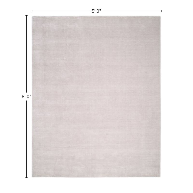 Overton Handmade Modern Contemporary Solid Area Rug