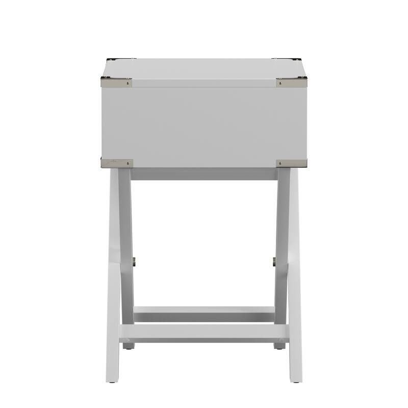 Kenton X Base Wood Accent Campaign Table by iNSPIRE Q Bold