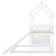 preview thumbnail 23 of 34, Twin Bunk Bed with Slide, Storage Steps, and Drawers, Playhouse Design - Grey