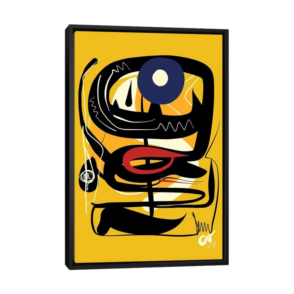 iCanvas "Yellow African Blue Eye" by Emmanuel Signorino Framed Canvas Print