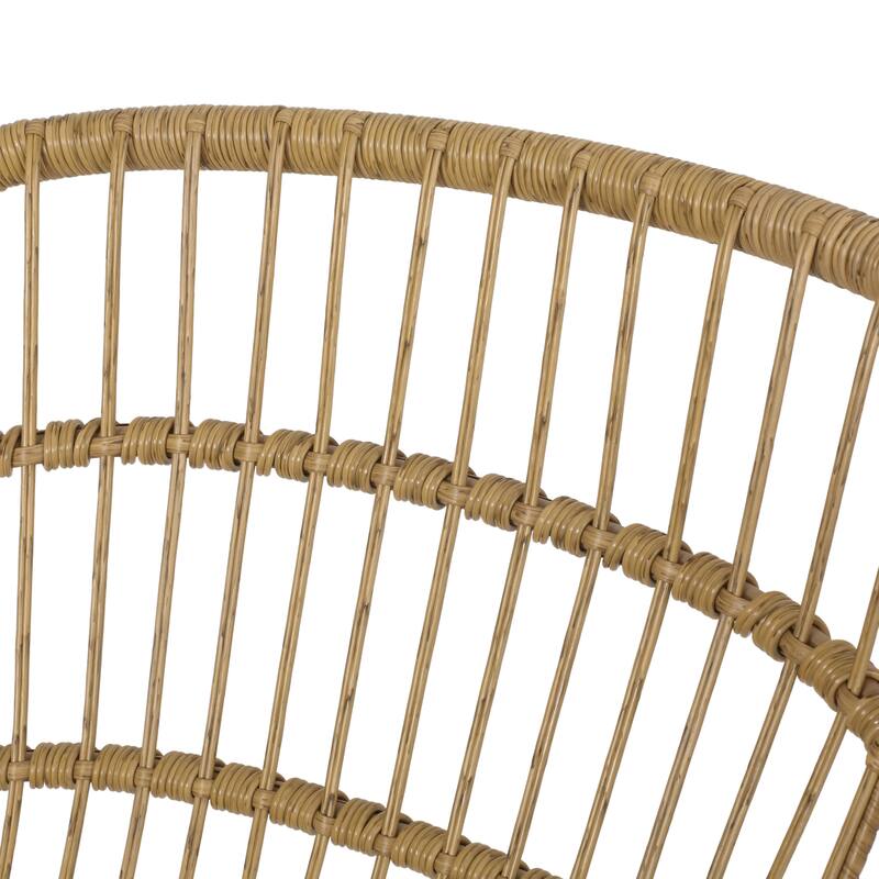 Lemere Outdoor Wicker Dining Chair with Cushion (Set of 2) by Christopher Knight Home