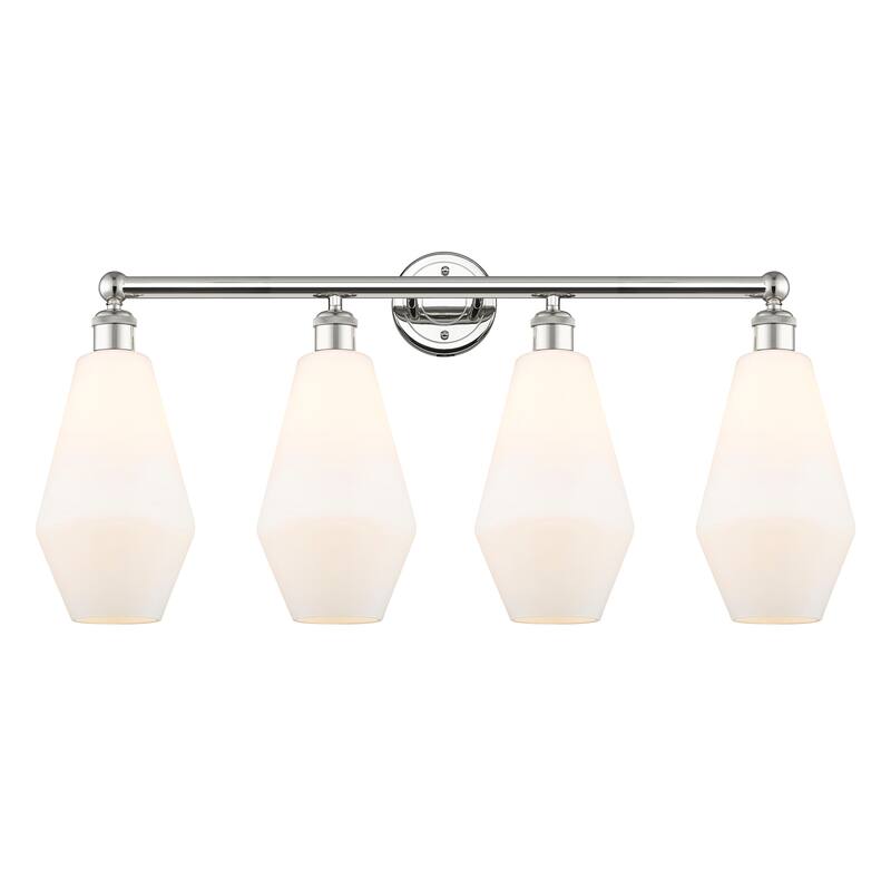 Innovations Lighting Cindyrella - 4 Light 34" Bath Vanity Light - Cased Matte White/Polished Nickel