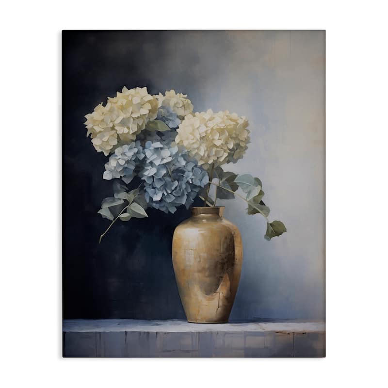 Stupell Subtle Hydrangeas in Vase Canvas Wall Art Design By Arlington Prints - 30 x 40