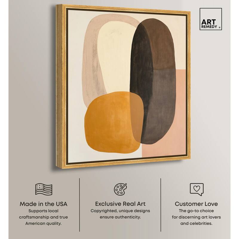 Burnt Ochre Orbit Canvas by Art Remedy