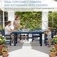 preview thumbnail 31 of 94, 6-Piece HDPE Outdoor Dining Table Sets with Umbrella Hole - 1-Table 4-Chairs-1-Bench