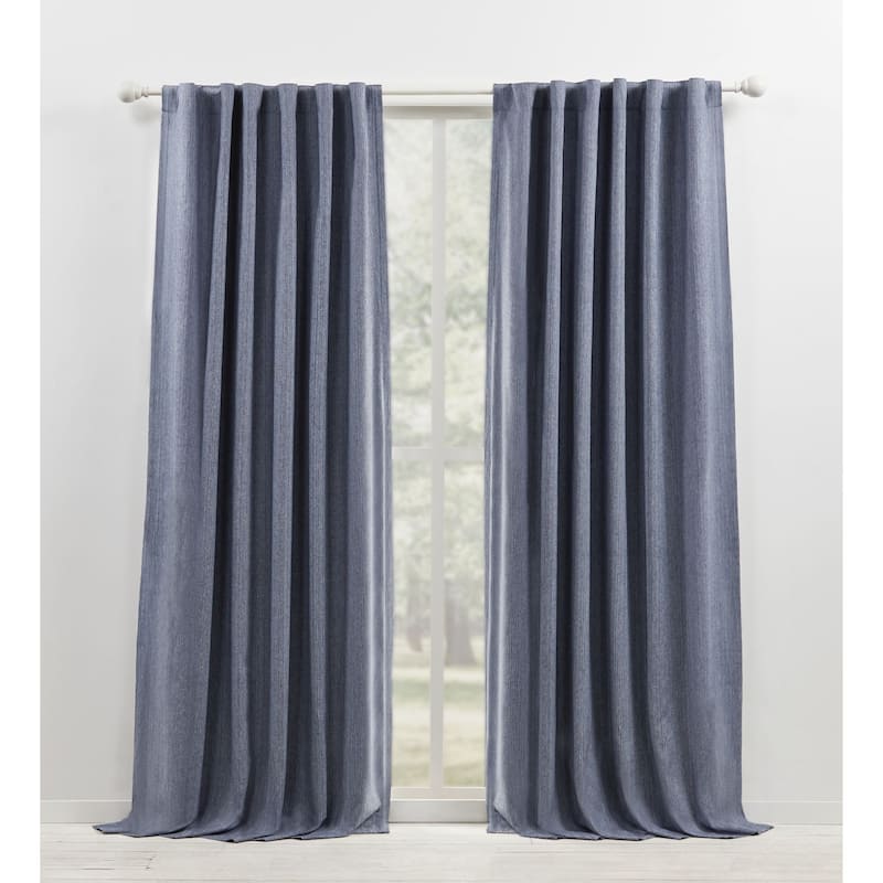Lauren Ralph Lauren Sallie Blackout Back Tab/Rod Pocket Curtain Single Panel - 54x84 - Indigo