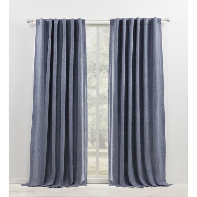 Lauren Ralph Lauren Sallie Blackout Back Tab/Rod Pocket Curtain Panel - 54x108 - Indigo