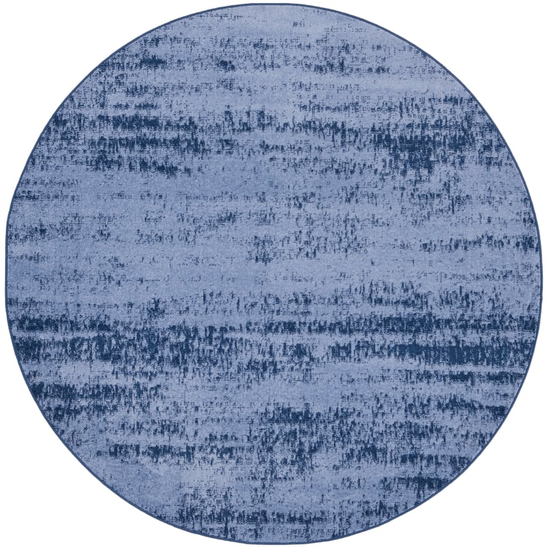 Nourison Essentials Solid Indoor/Outdoor Area Rug - 8' Round - Denim