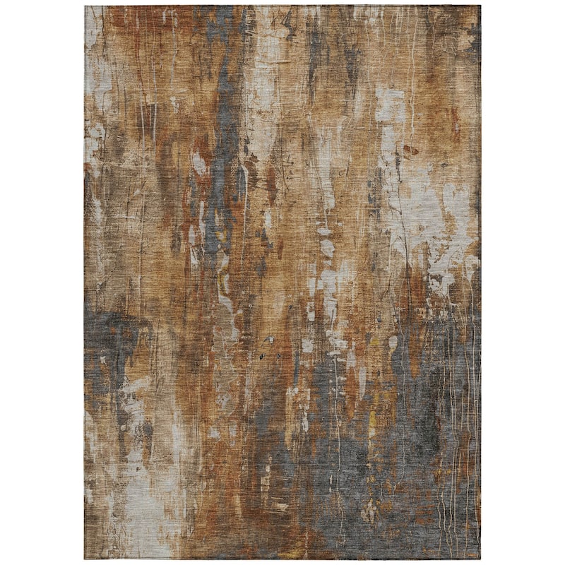 HomeRoots Abstract Transitional Rectangle Outdoor Rug