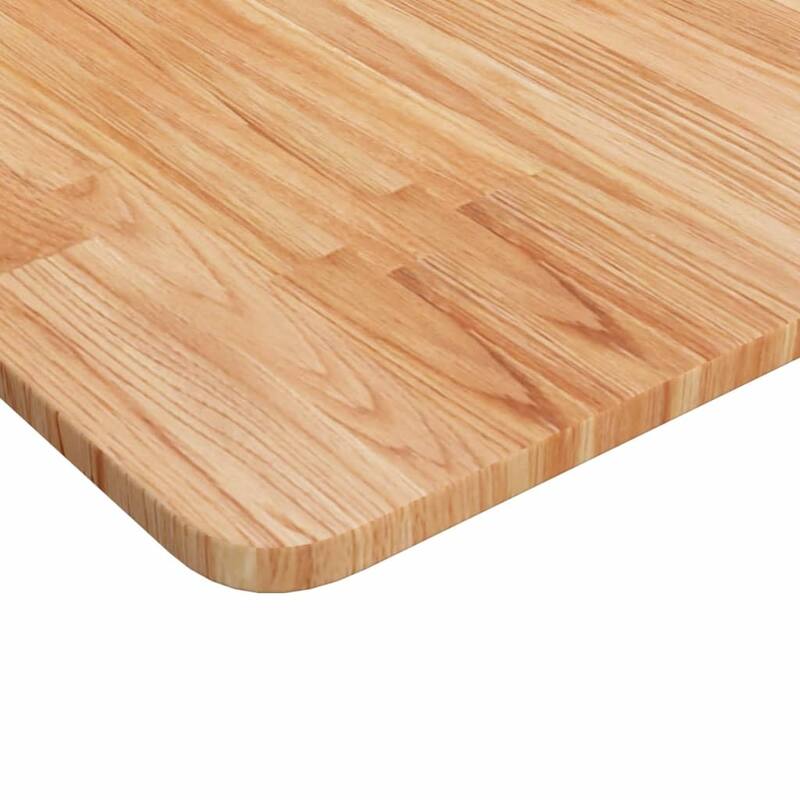 vidaXL Table Top Light brown Solid oak wood 16x16in Durable Table Top - 15.7" x 15.7" x 0.6"/ 1