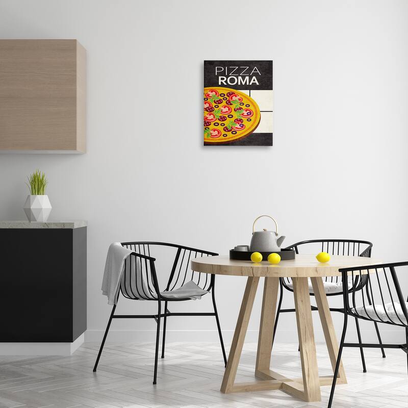 Stupell Pizza Roma Classic Kitchen Canvas Wall Art Design By Kim Allen
