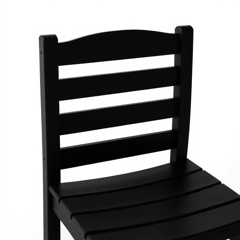 Armless Outdoor Chairs - HDPE Material Set of 2, Weather Resistant