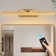 preview thumbnail 13 of 22, Modern Wireless LED Vanity Light 3CCT Dimmable, Remote Control, Rechargeable, Easy Magnetic Installation Gold