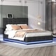 preview thumbnail 13 of 16, Tufted Upholstered Platform Bed with Hydraulic Storage System,Queen Size PU Storage Bed with LED Lights and USB charger Black