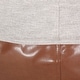 preview thumbnail 1 of 3, Maxi 5 Foot Two color Fabric and Faux Leather Rounded Bean Bag Light Grey+Brown