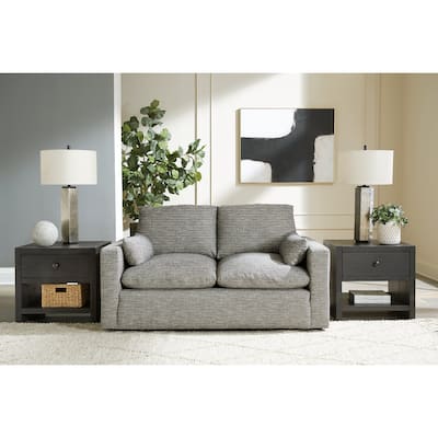 Signature Design by Ashley Dramatic Gray Loveseat - 64"W x 42"D x 36"H