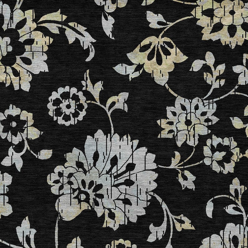 HomeRoots Floral Transitional Rectangle Outdoor Rug