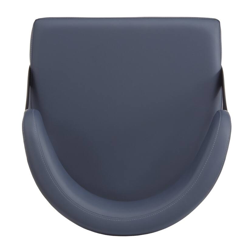 Bacalar Black Finish Metal Round Counter Height Table with Vegan Leather Swivel Chair Set by iNSPIRE Q Modern