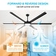 preview thumbnail 7 of 22, MLiAN 96 In. 6 Aluminium Blades Indoor Ceiling Fan with Light Kit and Remote - 96"