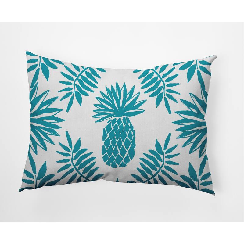 Pineapple Leaves Indoor/Outdoor Throw Pillow - Explorer Blue - 14" x 20"