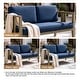 preview thumbnail 140 of 195, Outdoor Teak Solid Wood Patio Furniture Set Loveseat Armchair Table Collection