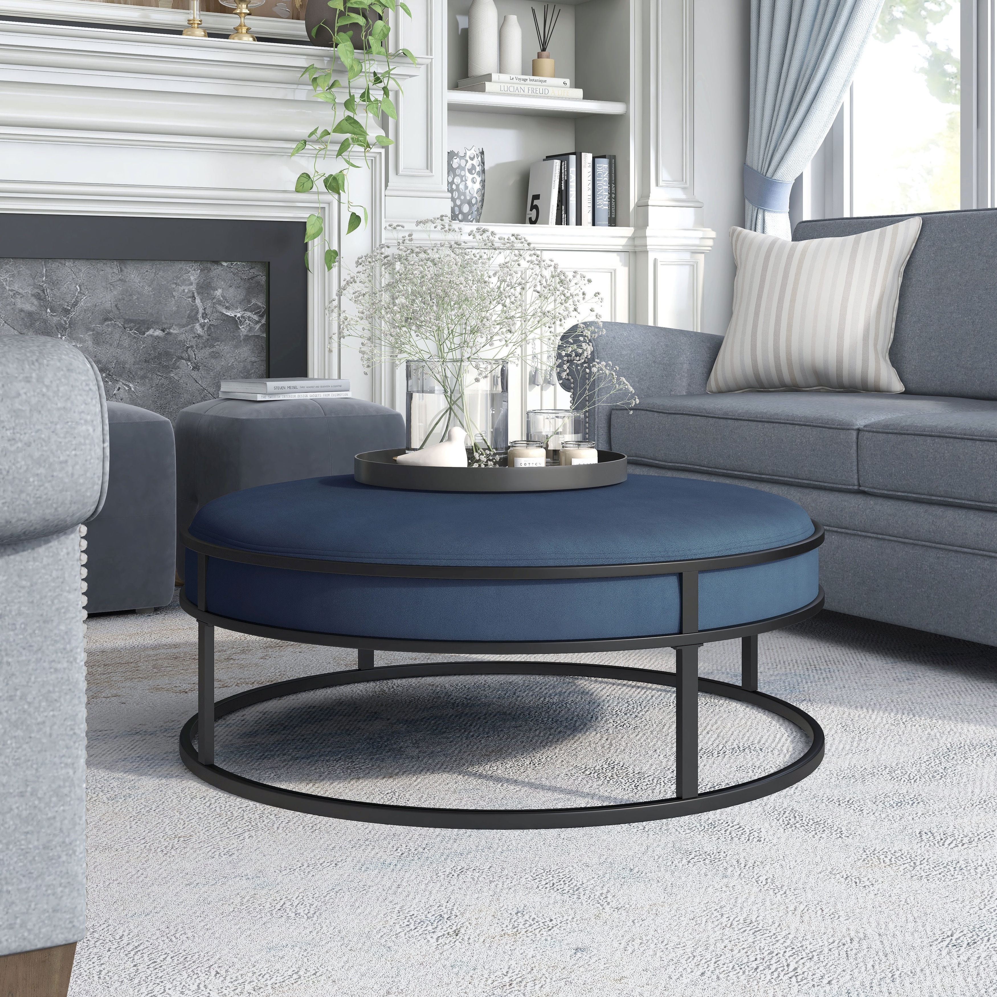 Round ottomans for living room new arrivals