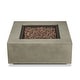 preview thumbnail 10 of 9, Aegean 36" Square Gas Fire Table in Mist Gray by Real Flame